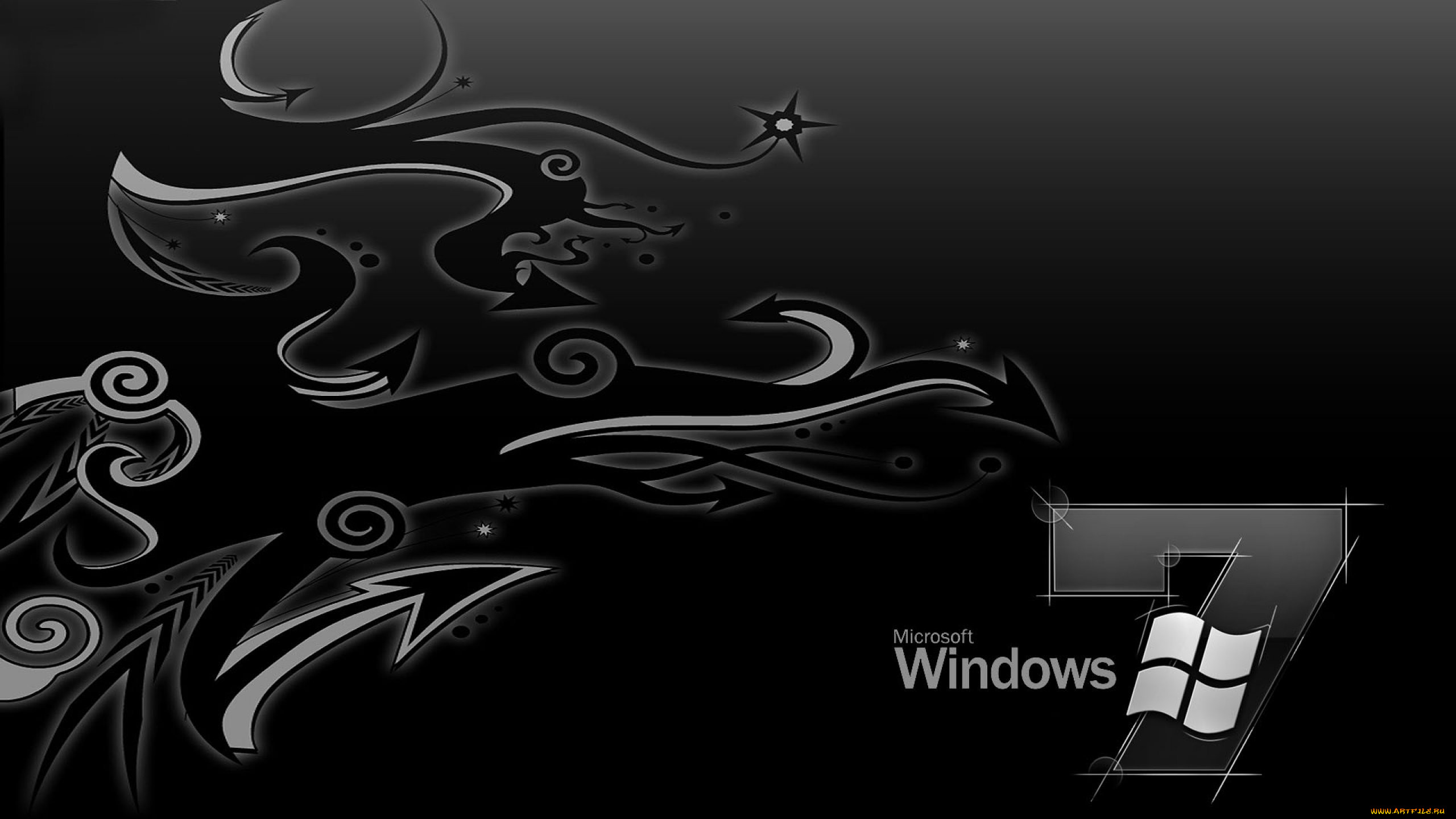 Windows black wallpaper. Черная тема. Темы рабочего стола Windows 7. Тёмные обои с рисунком. Черные темы для Windows 7.